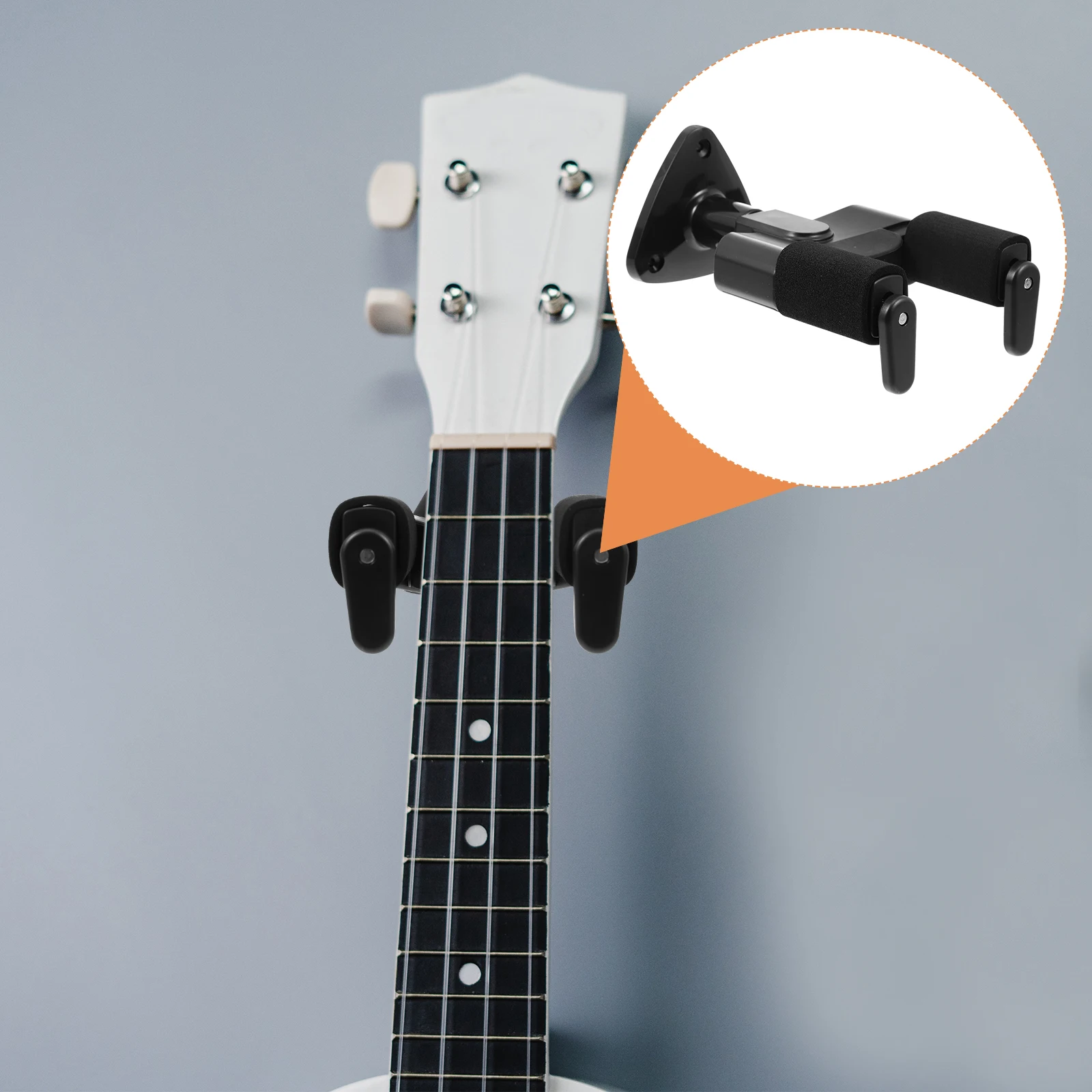 

Creative Guitar Hanger Wall Mounted Ukulele Bracket Instrument Storage Rack Plastic Metal Durability Solution Party
