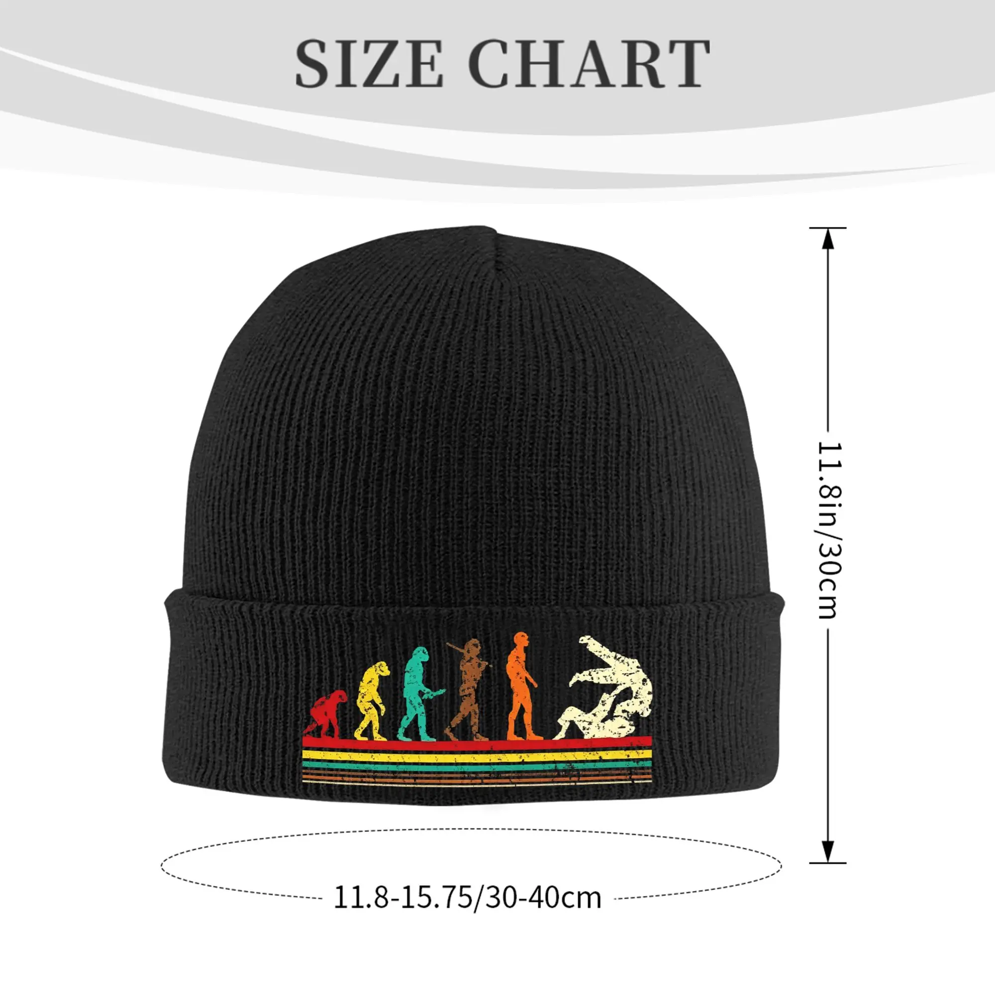 Evolution Judo Retro Martial Arts Jiujitsu Gift Winter Skullies Beanies Hat Warm Autumn Knitted Hats Bonnet Caps for Women Men