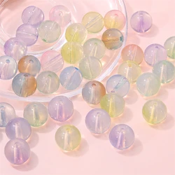 30pcs 10mm Delicate Colorful Opal Glass Round Beads for Women's Necklace Bracelet DIY Jewelry Craft Making Accessories