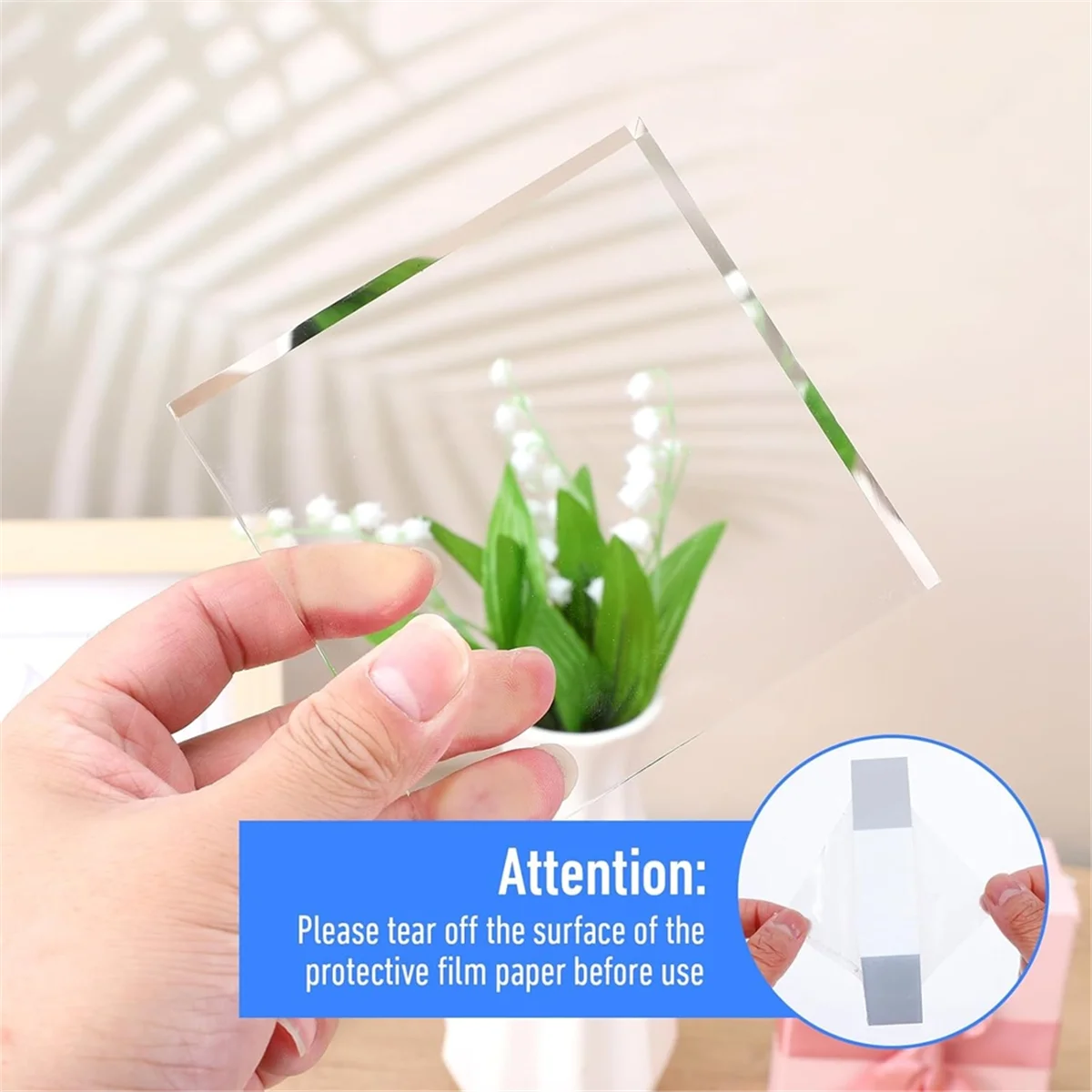 

AA25 4pcs Square Acrylic Blocks for Display,4 X 4 X 1 Inch Polished Acrylic Cubes, Accessories Stand Base for Cake Ring