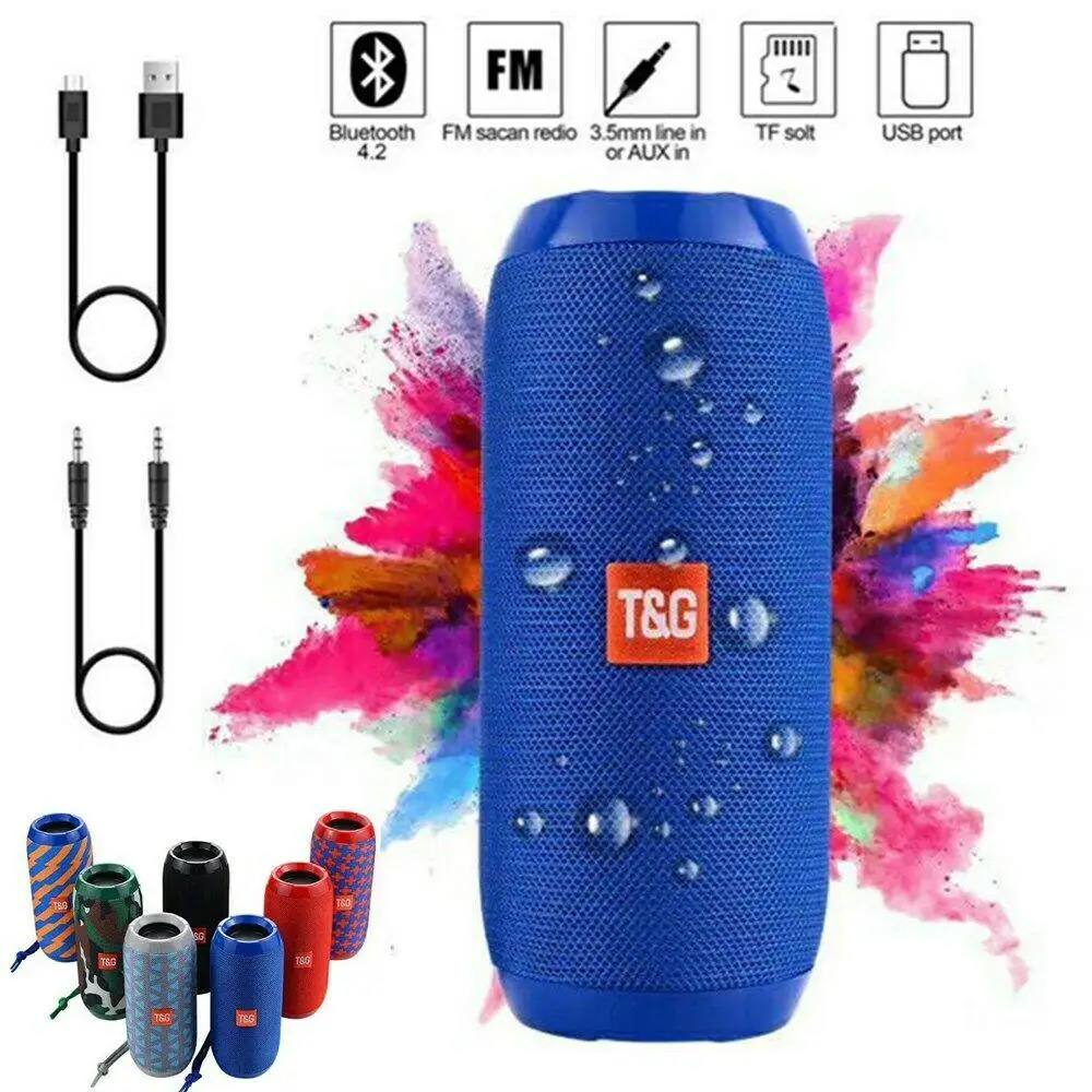 TG117 Bluetooth Speaker 1200mAh Waterproof Outdoor Portable Wireless Column Loudspeaker Box Support TF Card FM Radio Aux view 2