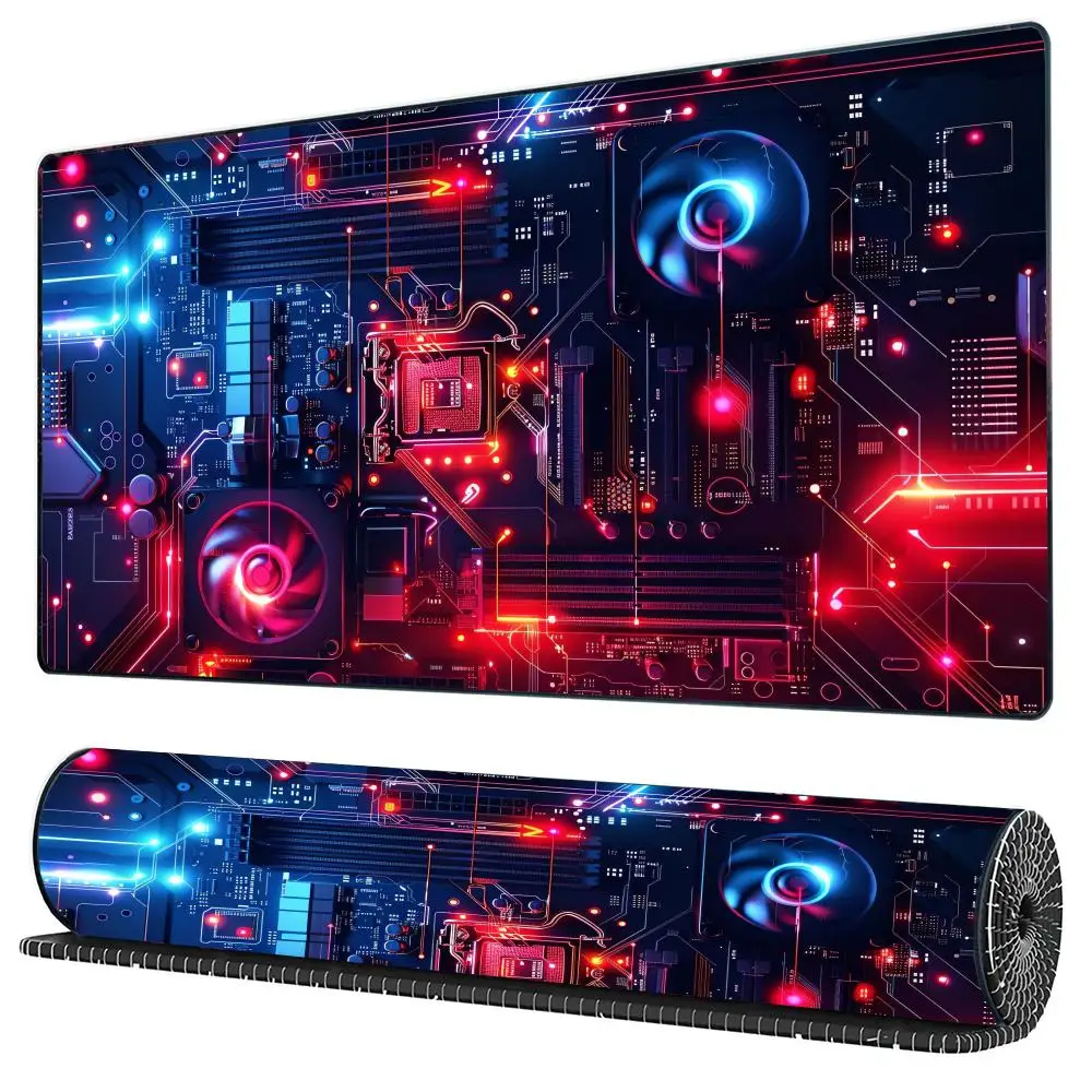 

Computer motherboard Mouse Pad Large Computer Office Game Table Mats Rubber Anti-slip Gaming Keyboard Mousepads Long Desk Pads
