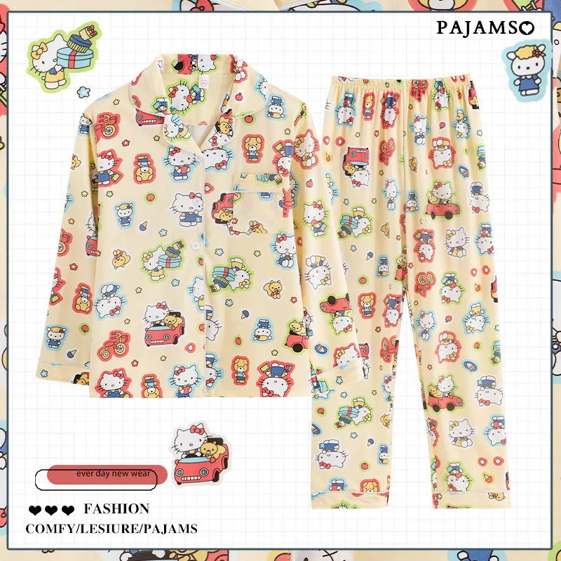 Sanurgente-Pyjama pantalon à manches longues pour chien, dessin animé mignon, vêtements de détente décontractés, ensemble 2 pièces, jade, enna, automne, nouveau