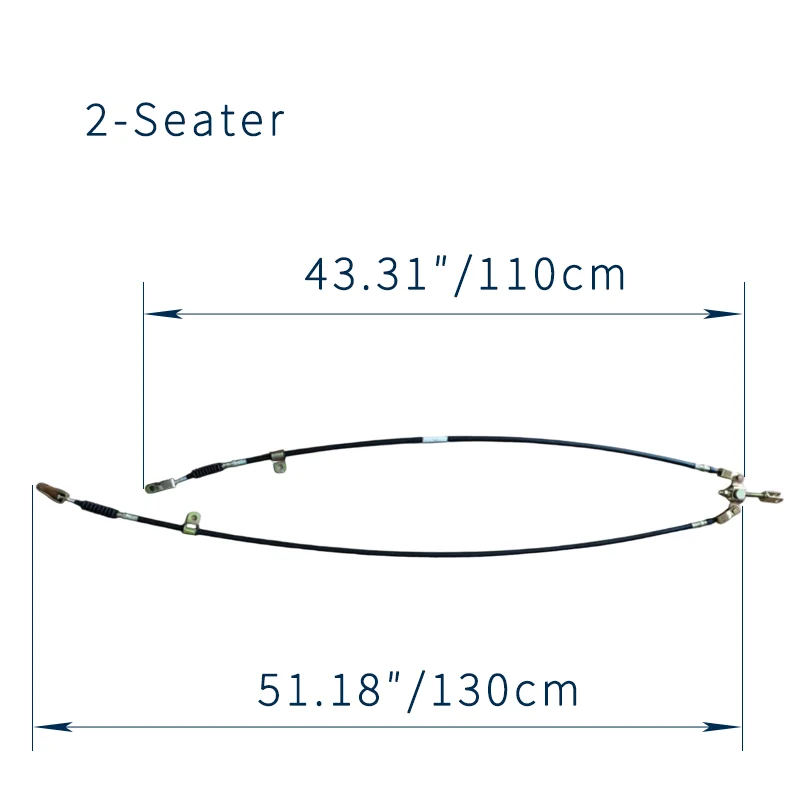 Lv Tong A627 2-Seater Brake Cable 110cm 130cm for Sightseeing Patrol Vehicle Golf Cart Parts