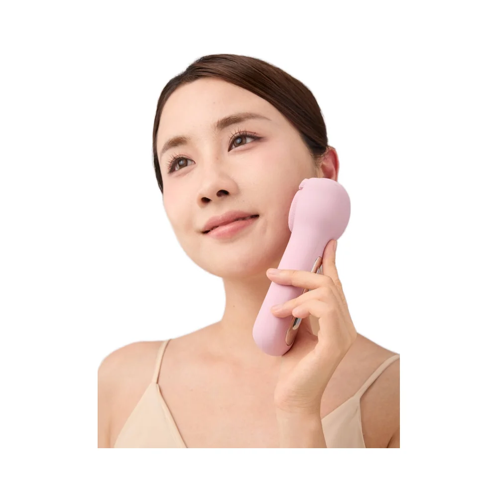 OEM Custom Cat Paw Sonic Facial Cleanser 7 Gears Red Green Light Therapy IPX7 Waterproof Silicone 2-in-1 Portable