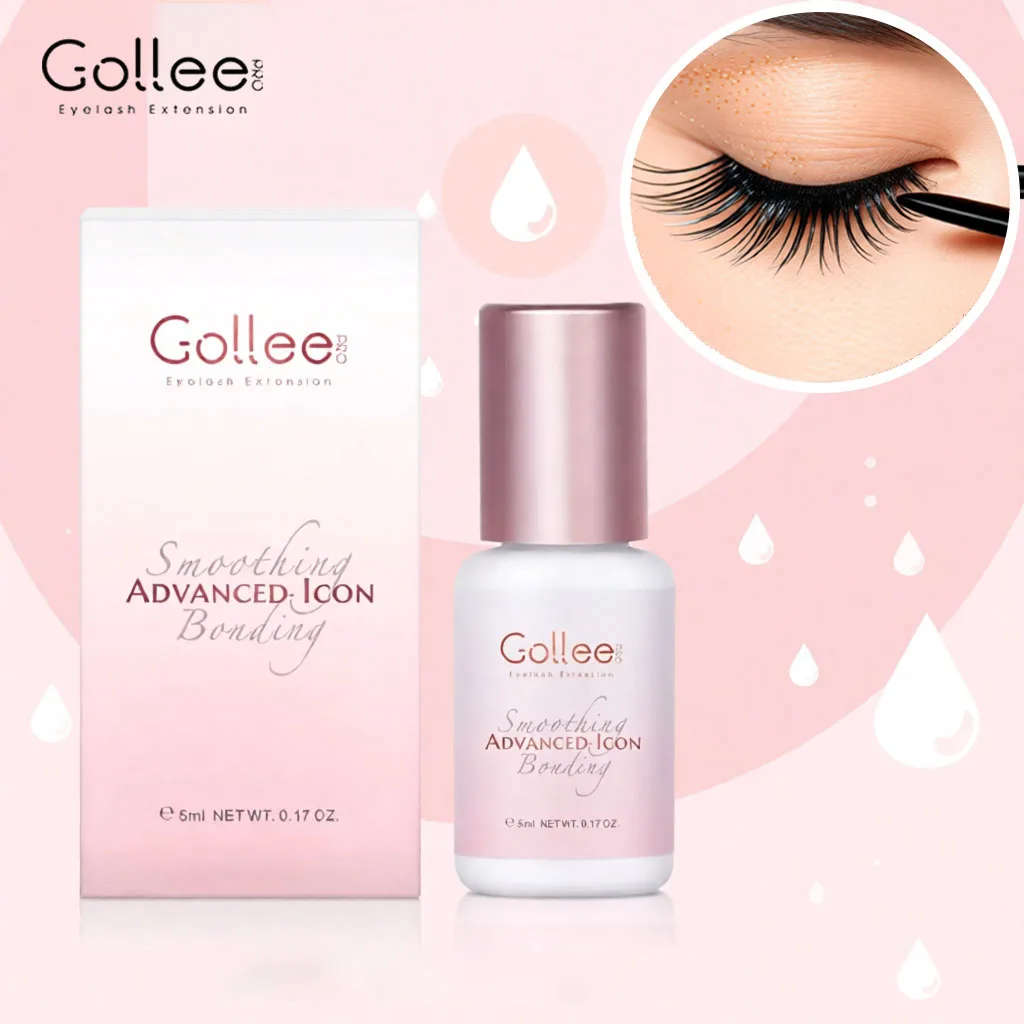 

Gollee Pink Бесследный клей для наращивания ресниц длительный 5-6 нежегод, гипоаллергенный, сильная фиксация для цветных и натуральных ресниц