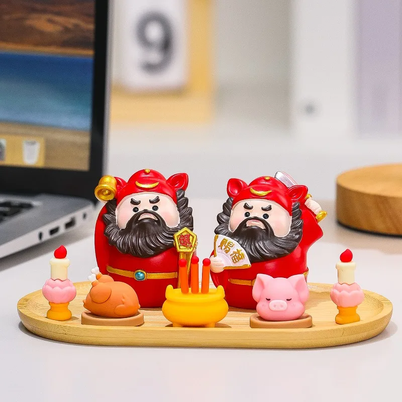 God of Wealth home decoration, desktop decoration creative little God of Wealth, workstation national tide decoration