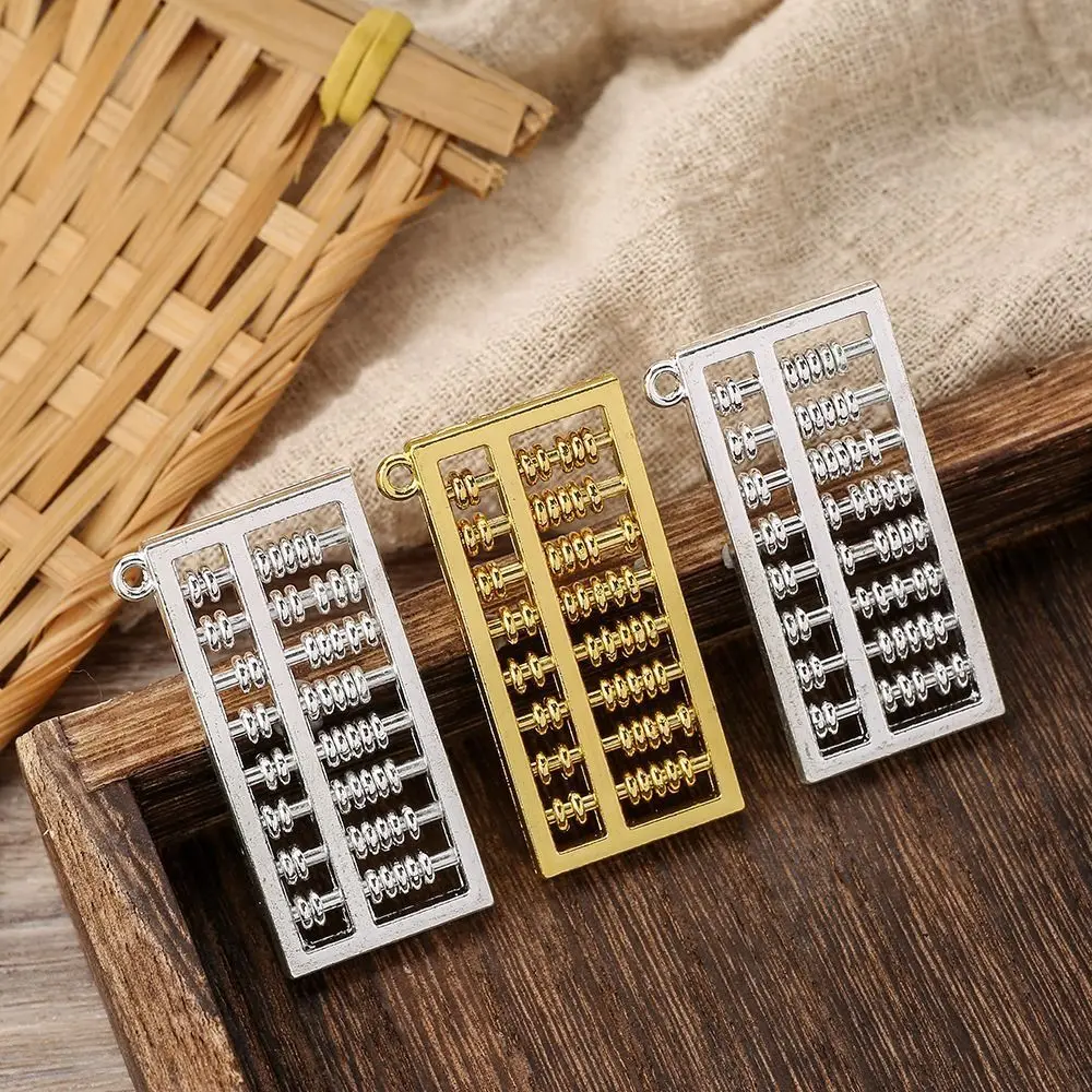 Funny Good Luck Alloy Abacus Ornament Handicraft Movable Abacus Keychain Accessories Mini Ruyi Abacus Craft Ornament Car Crafts