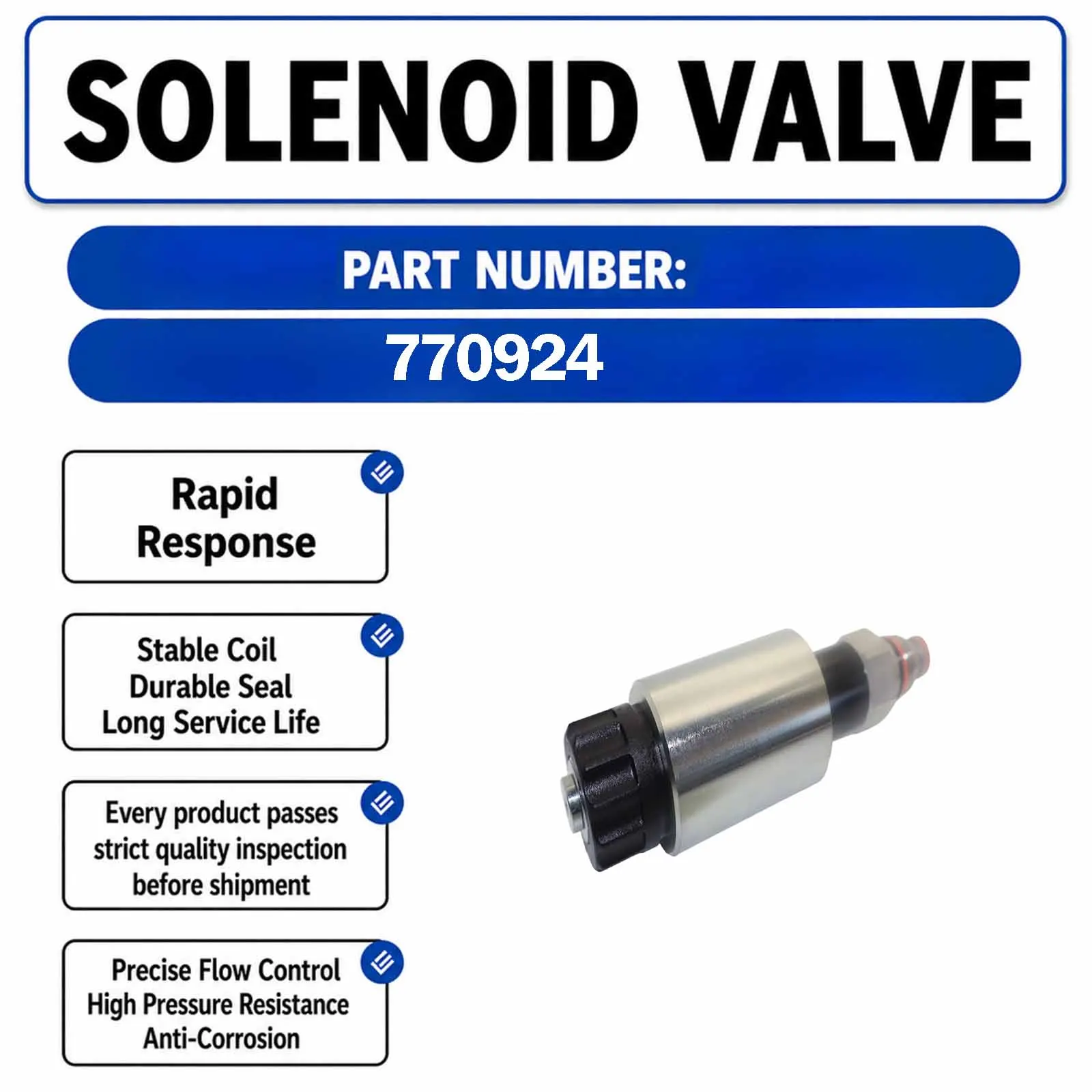 770-924 770924 12V Solenoid Valve Assembly For Sany 485 500 550 750