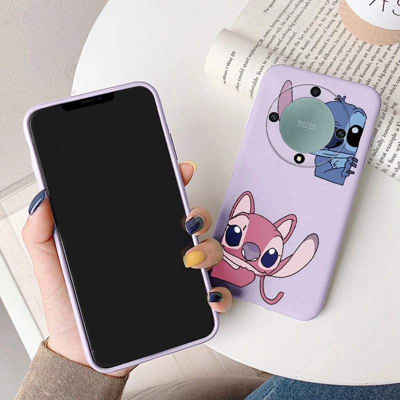 Angel Stitch Lilo Case For Honor X9a Magic5 Lite 5G Phone Cover Soft Silicone Cartoon Anime Funda Shell For Honor Magic 5 Lite