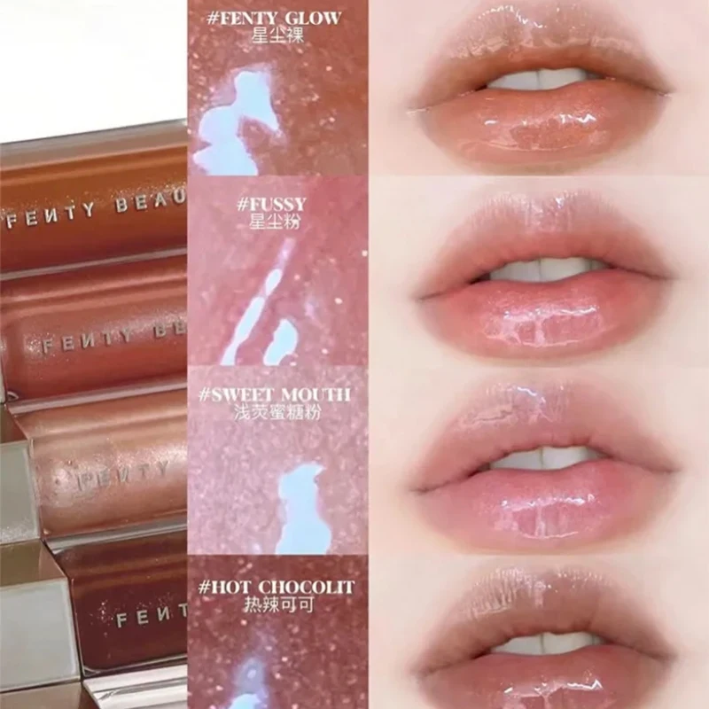 フェンティ ビューティー 保湿 長持ち 光沢のあるリップグロス プランパー メイクアップ 初心者向け リキッドリップスティック 女性用メイクアップ化粧品