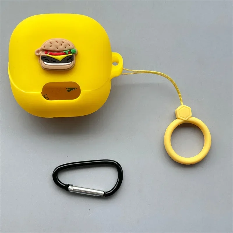 For QCY MeloBuds Pro Case Cartoon Silicone Protective Sleeve Skin Cover Bluetooth Wireless Earphones Protector Accessories