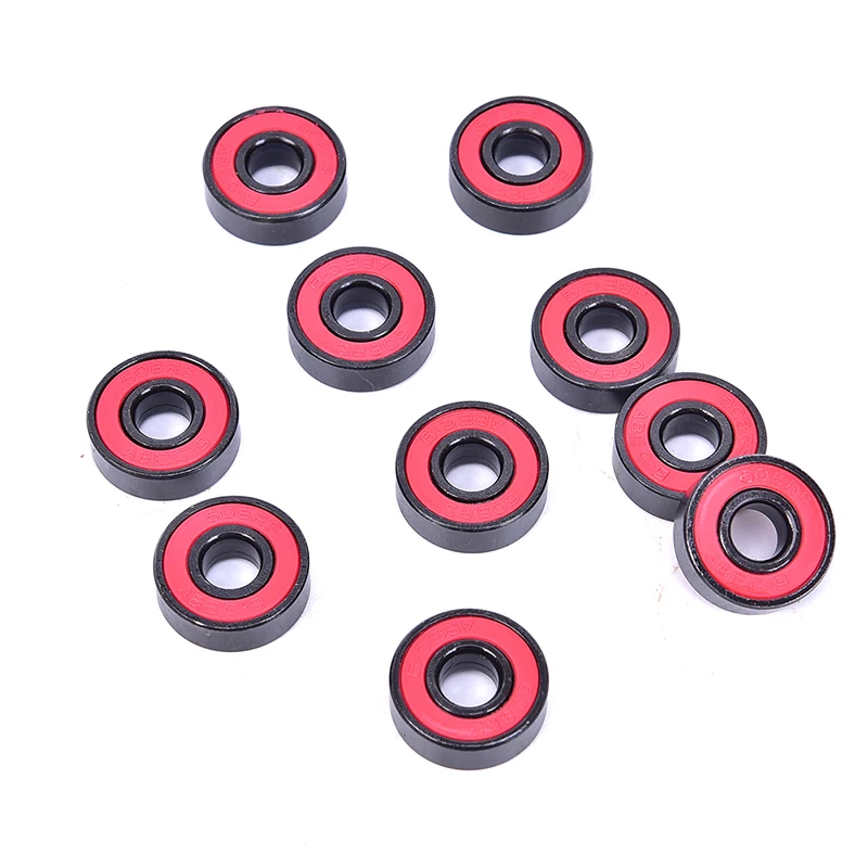 2rs Inline-Rollschuh-Radlager rot versiegelt 8x22x7mm Wellen lager Anti-Rost-Skateboard-Rad Miniatur werkzeug 10 teile/satz