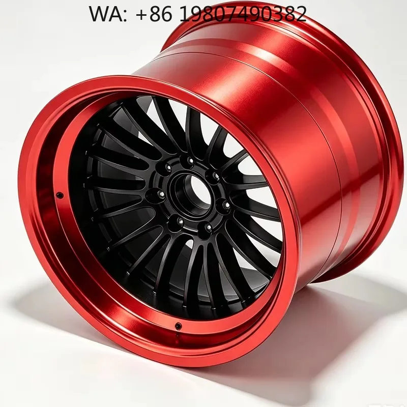 13x15J Deep Concave Multi Spoke Red d Lip Forged Alloy Wheels Formula Race Off-road Style Custom Rims