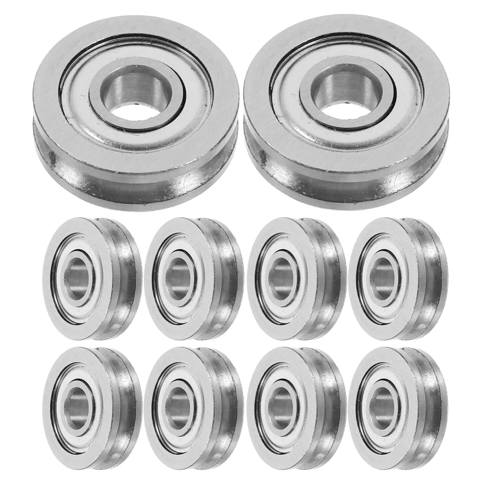 

10Pcs 3D Printer Bearing Wheels Metal Pulley Wheels Linear Bearing Pulley for Printer Extruder Fast Installation Universal Fit