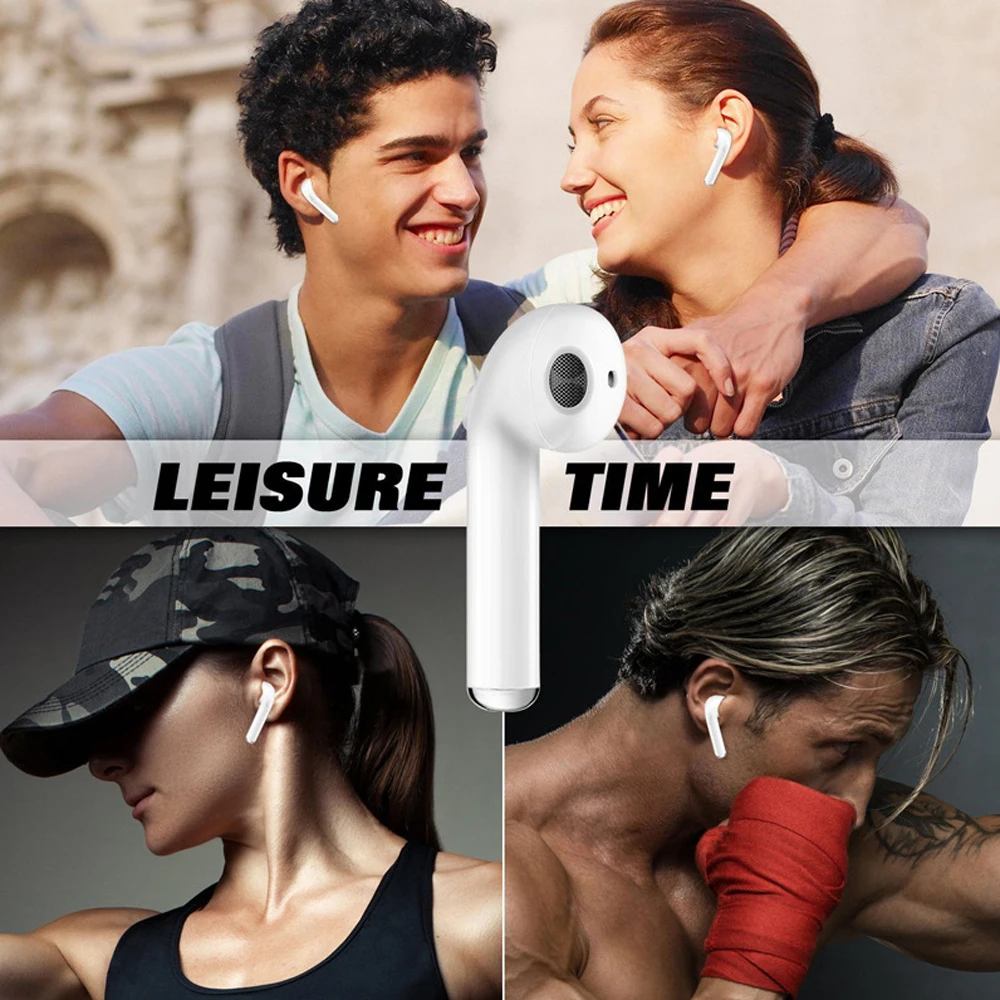 i7 سماعات لاسلكية 5.0 LED Dislpaly TWS سماعة لاسلكية تعمل بالبلوتوث سماعة مقاوم للماء الحد من الضوضاء سماعات بلوتوث للهاتف