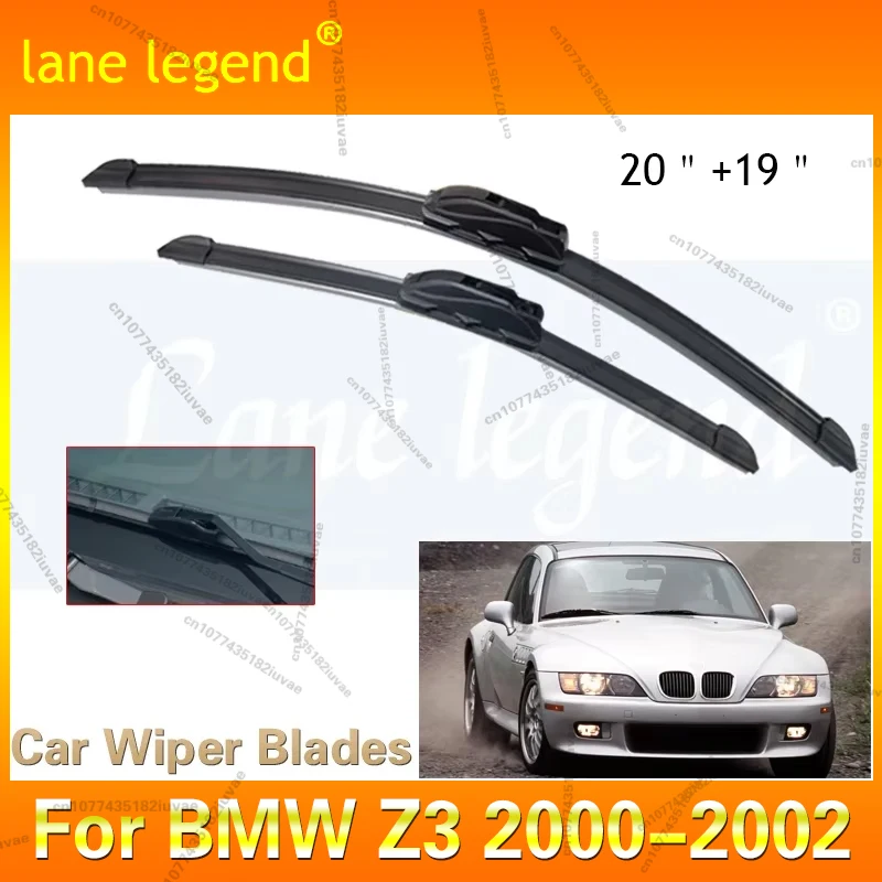 

Car Wiper For BMW Z3 2000-2002 Front Wiper Blades Soft Rubber Windscreen Wipers Auto Windshield 20" 19" 500mm 475mm 2001