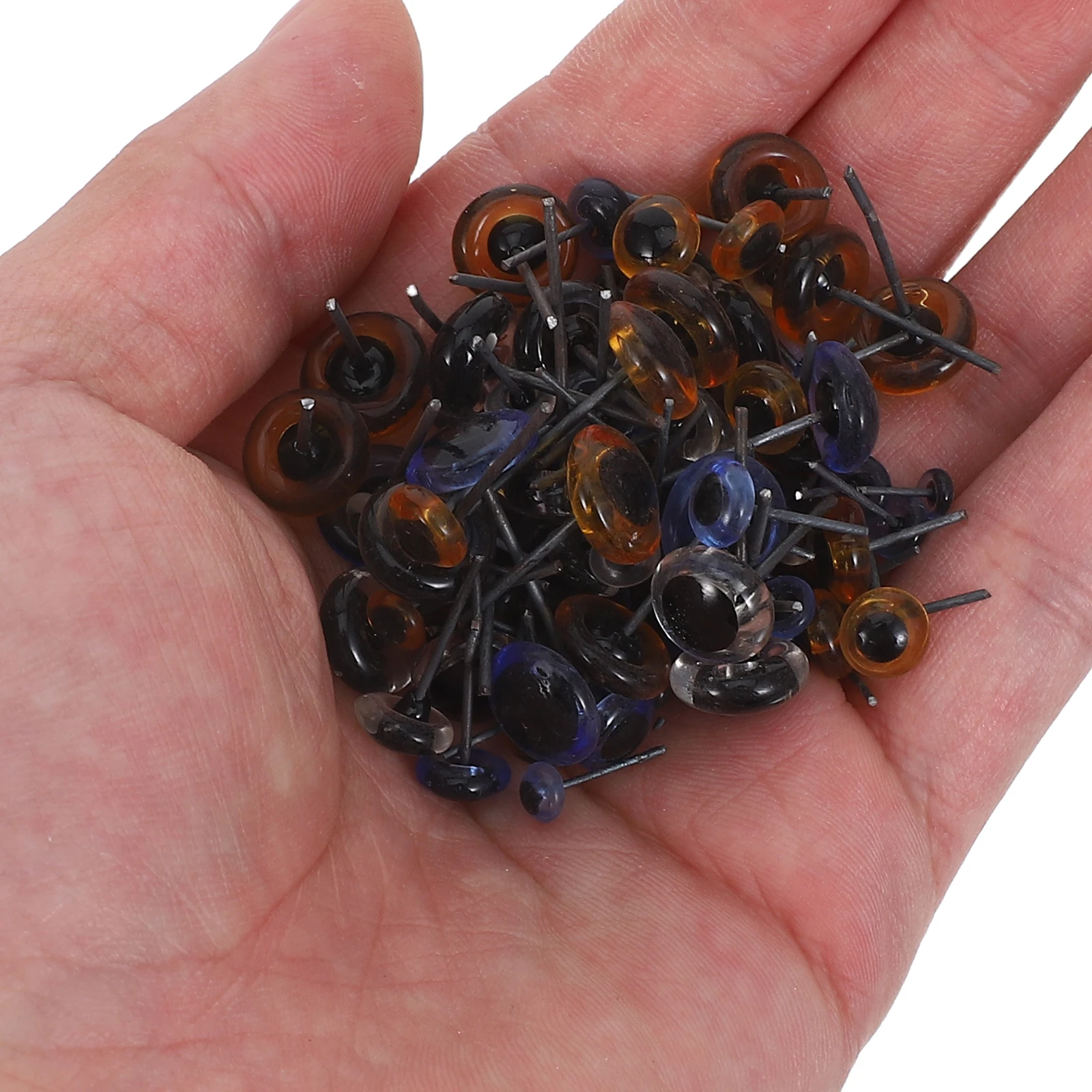 

120Pcs Glass Safety Eyes 4Mm 5Mm 7Mm 10Mm Realistic Needle Felting Eyes for Crafts Sew on Stuffed Animal Accessories
