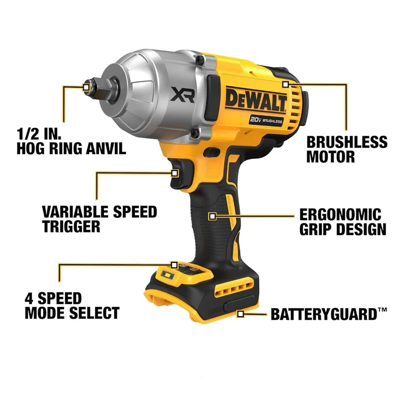 

DEWALT 20V DCF900 Bare 1/2 inch Brushless Cordless High Torque Impact Wrench, 20V Electric Tool, Suitable for DEWALT Battery