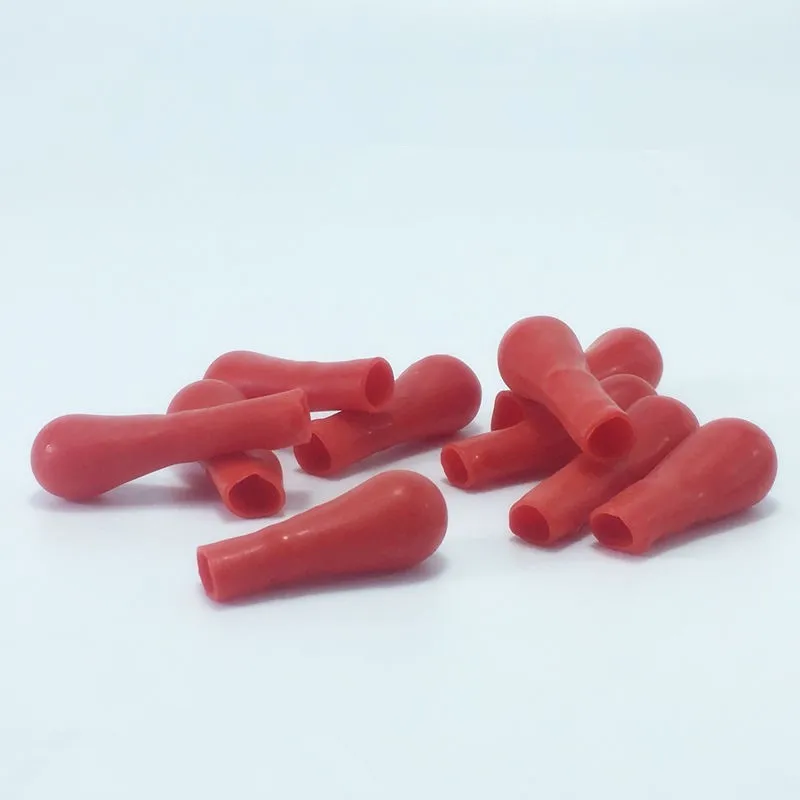 10 teile/los Durable Dropper Rot Gummi Kappe Labor Liefert