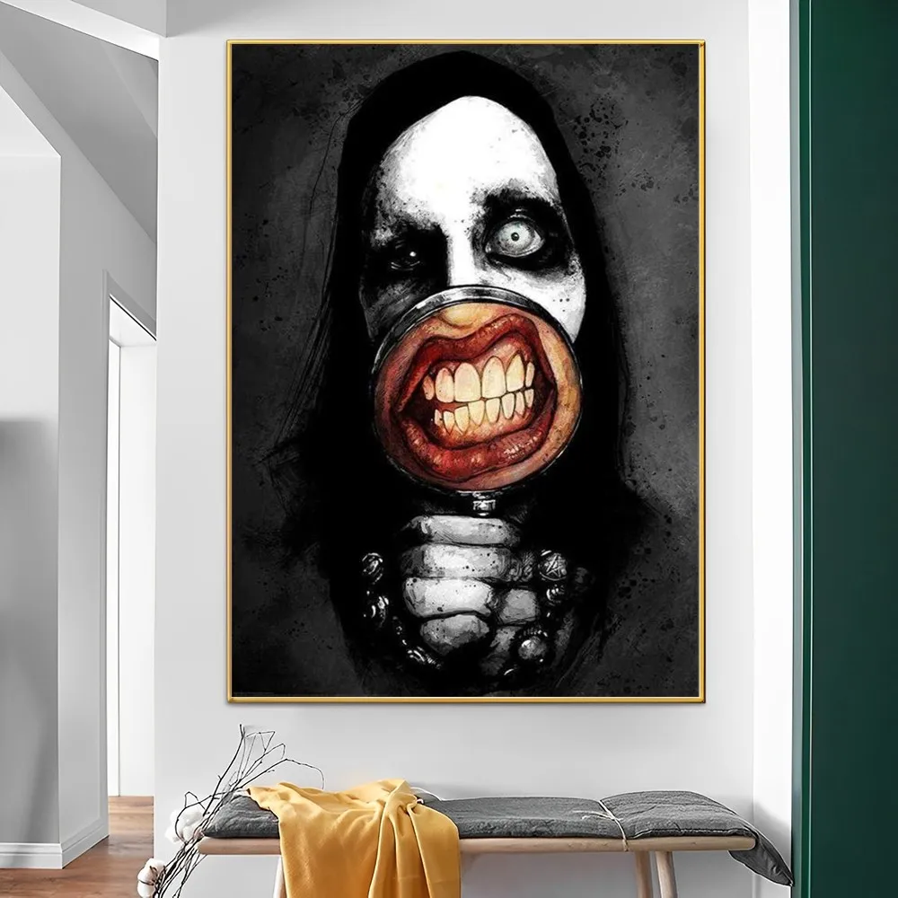 Singer Marilyn Manson DIY Sticky Poster Fancy Wall Sticker for