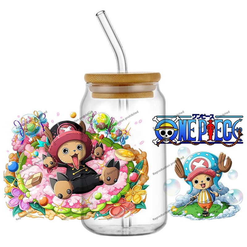 

40 новых дизайнов 3D-моделей японского аниме One Piece ‌ УФ-наклейка DTF для стаканов Libbey 16 унций, DIY-стикер для кружек в темном стиле, переводная наклейка