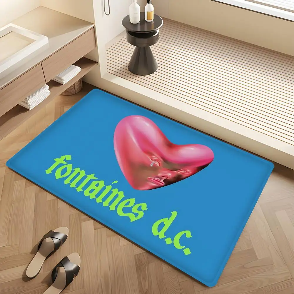 Post Punk Band F-Fontaines Door Mat Nordic Style Bedroom Living Room Doormat Home Balcony Anti-Slip Alfombra