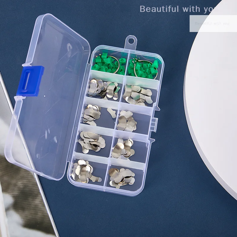 

140Pcs/Box Dental Matrix Sectional Contoured Metal Matrices Bands Dental Matrix Rings Full Teeth Replacement Dentsit Oral Care