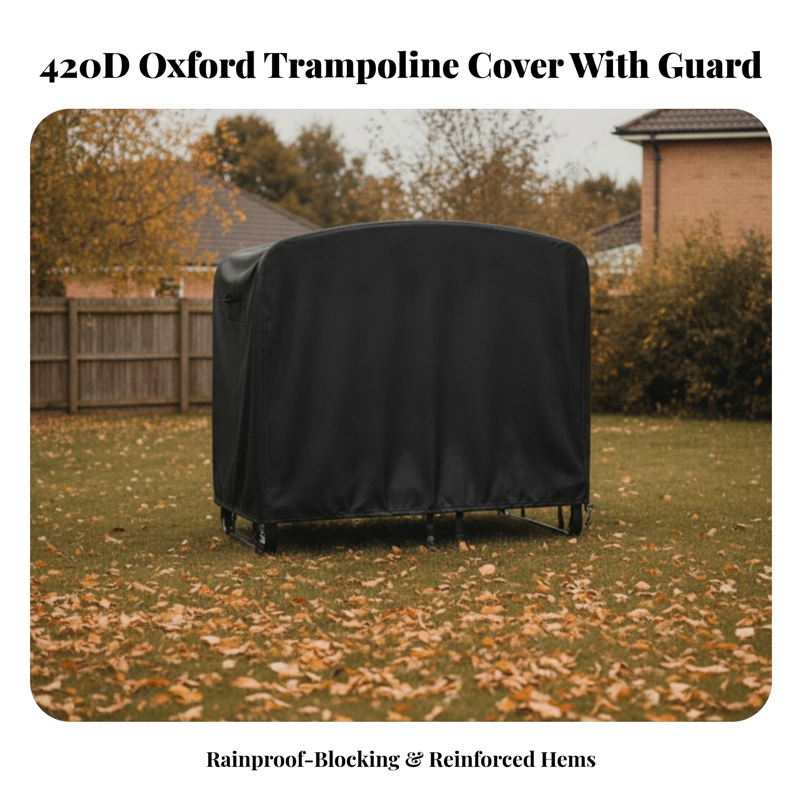 Rectangular Trampoline Cover Weatherproof Trampoline Safety Cover Dustproof Sun Protection for Backyard