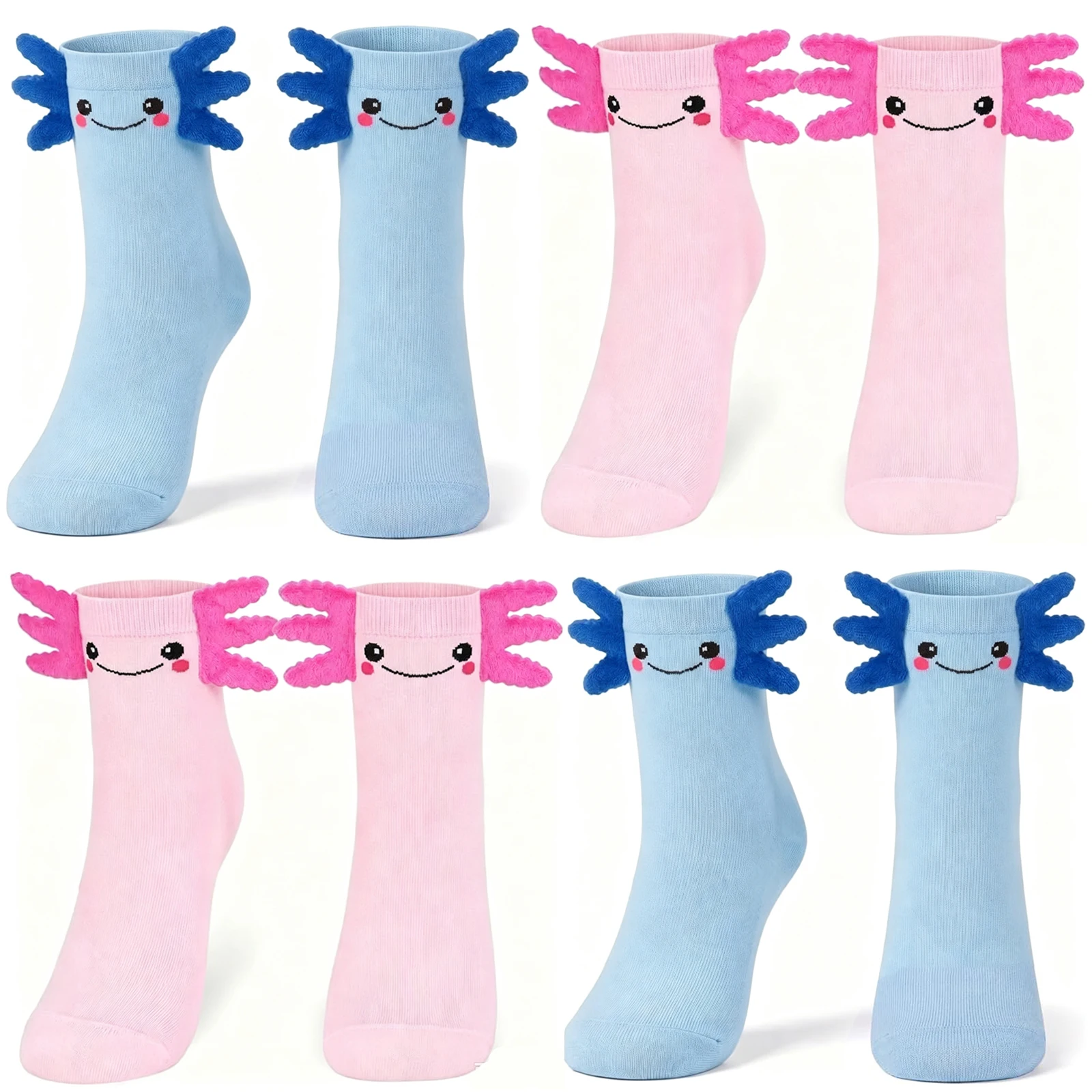 Calcetines Divertidos de Axolotl para Mujeres y Hombres, Calcetines Originales, Calcetines Divertidos para Niños y Niñas, Regalo de Navidad, Calcetines de Axolotl para Amantes de los Axolotl