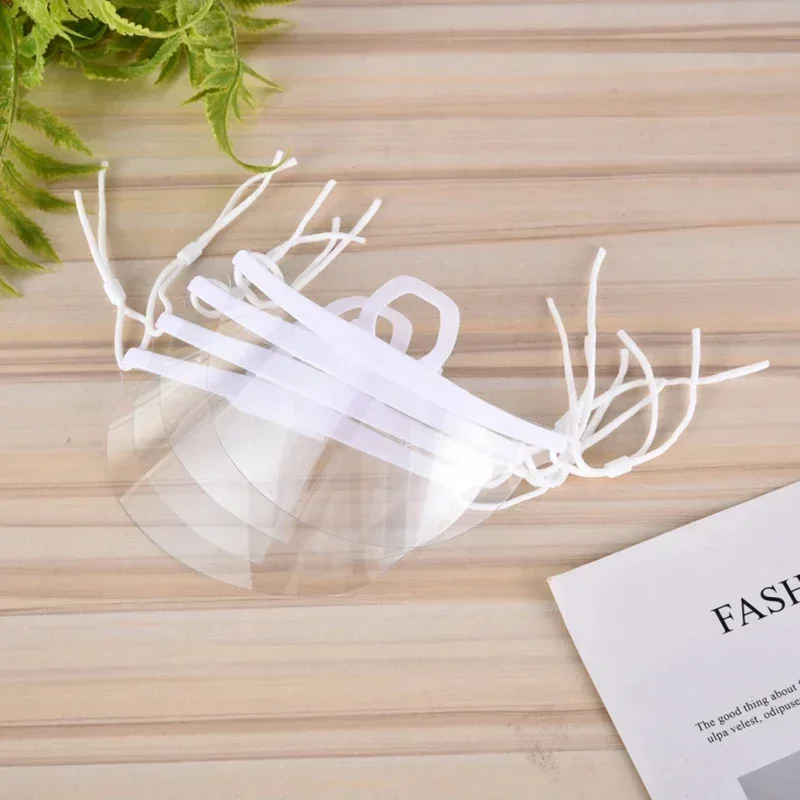 20 Stück durchsichtige Plastik-Catering-Masken für Hotel, Schönheitssalon, Koch, Kellner, wiederverwendbare, sichtbare, spritzwassergeschützte Masken – Detail 11