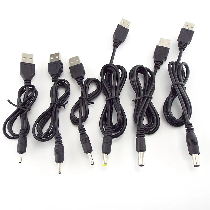 

USB to DC 3.5*1.35mm 2.0*0.6mm 2.5*0.7mm 4.0*1.7mm 5.5*2.1mm 5.5*2.5mm Plug Jack DC 5V Power Extension Cable Connector