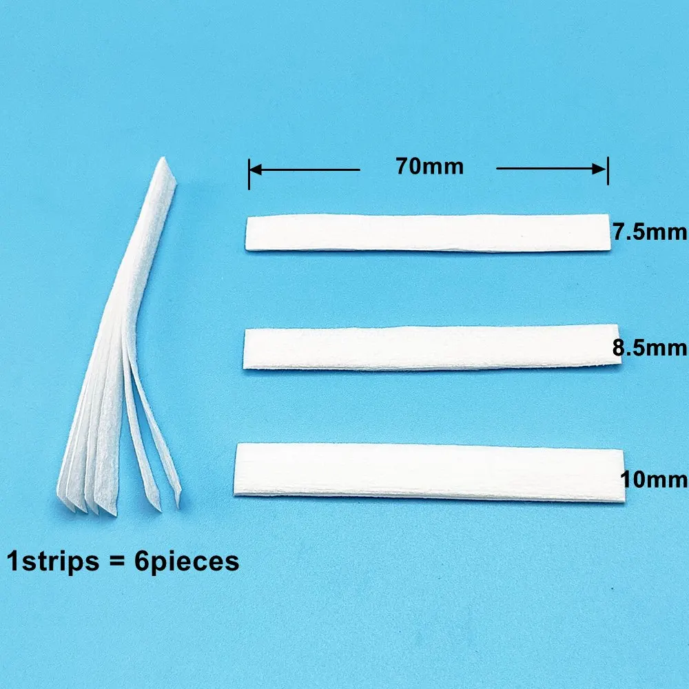 高品質のオーガニックコットンストリップ,10, 8, 8.5mm, 70mm,長さ50,パッケージあたり20ストリップ