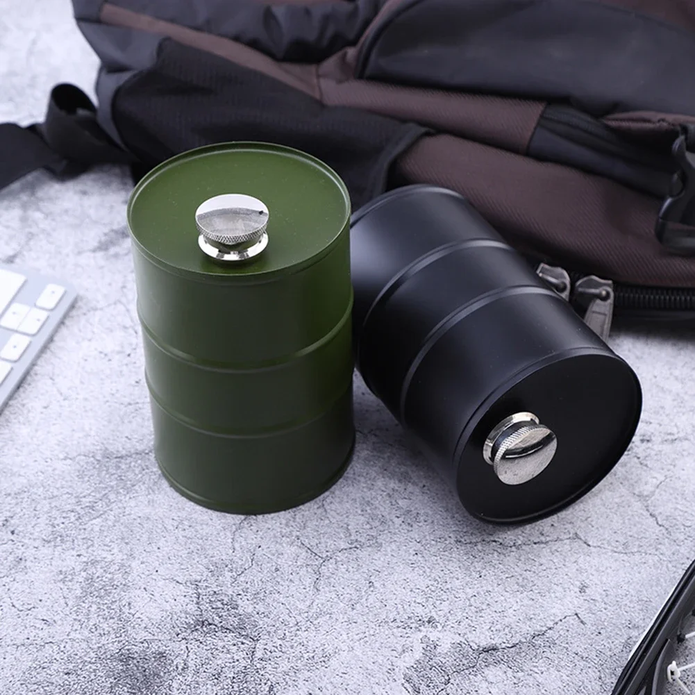 Imagem -02 - Portable 304 Stainless Steel Vodka Oil Drums Whisky Flagon Oil Barrel Vodka Whisky Jug Álcool Licor Hip Flask 790ml