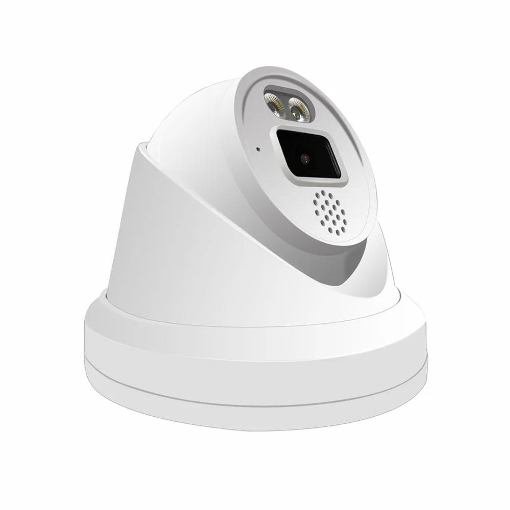 مذهلة 8MP كامل اللون IP POE برج كاميرا التصوير الملون 24/7 المدمج في اتجاهين الصوت SD فتحة للبطاقات صفارة الإنذار