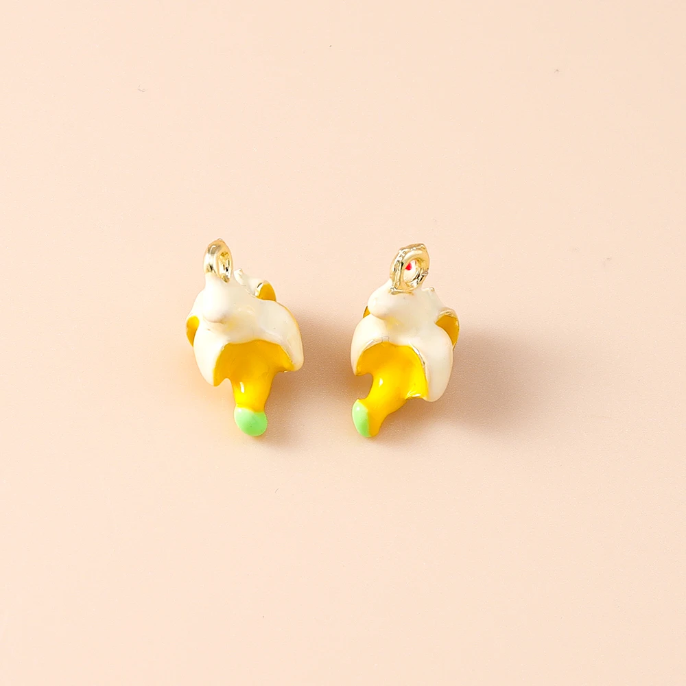 5 Stück Niedliche Gemischte Obst- und Gemüseanhänger: Kirsche, Traube, Mais - Emaille-Charms für DIY Schmuckherstellung, Halsketten und Ohrringe – Detail 34