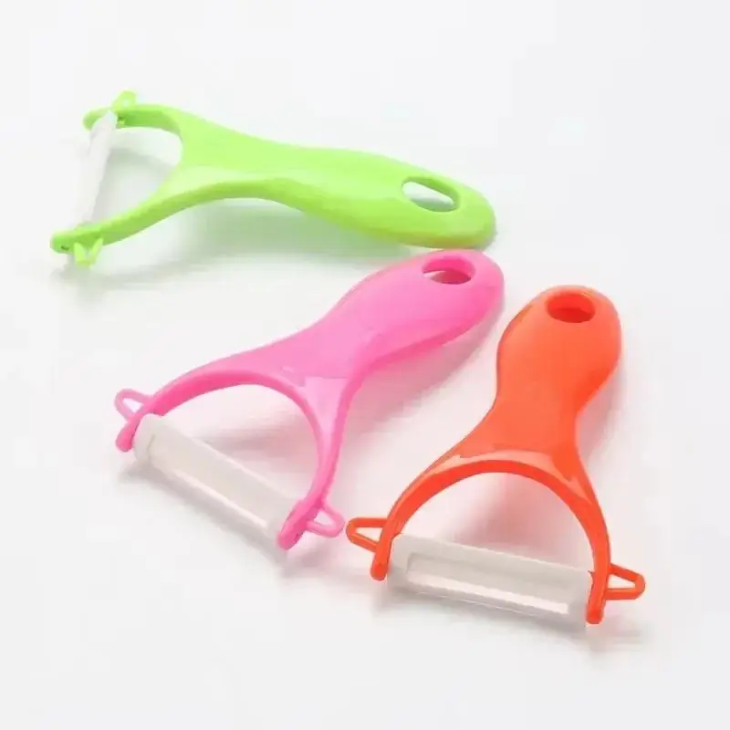 1 Pcs Kitchen Vegetable Fruit Peeler Cooking Tools Potato Peelers Ceramic Peeler Household Convenience Small Tool Random Color