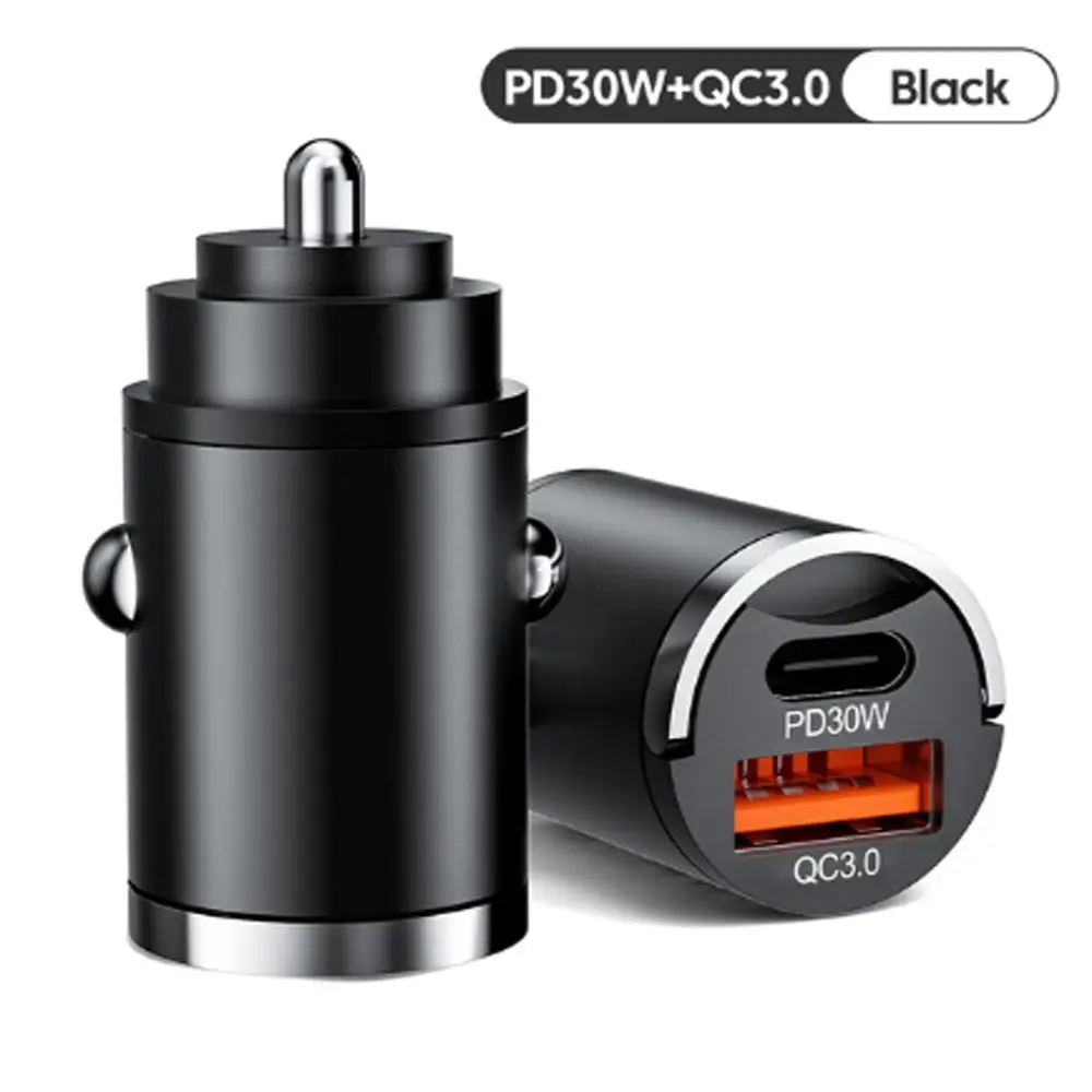 

100W USB Car Charger Fast Charging No Harm To The Phone Type C Adapter in Car Mini Security Car Phone Charger