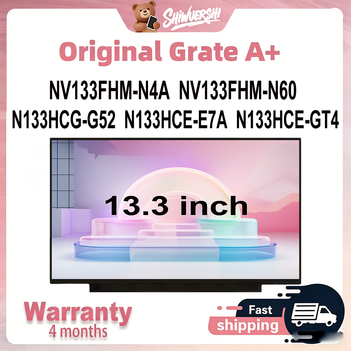 

13.3 inch Slim Laptop Lcd Screen Monitor Panel NV133FHM N4A NV133FHM N60 N133HCG G52 N133HCE E7A N133HCE GT4 Wholesale