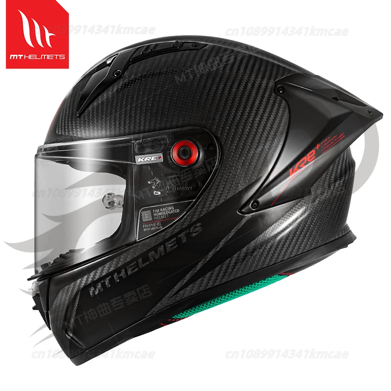 

MT Helmet KRE + Carbon Fiber Motorcycle Full Helmet Locomotive Men's and Women's Track Helmets Championship Racing Four Seasons