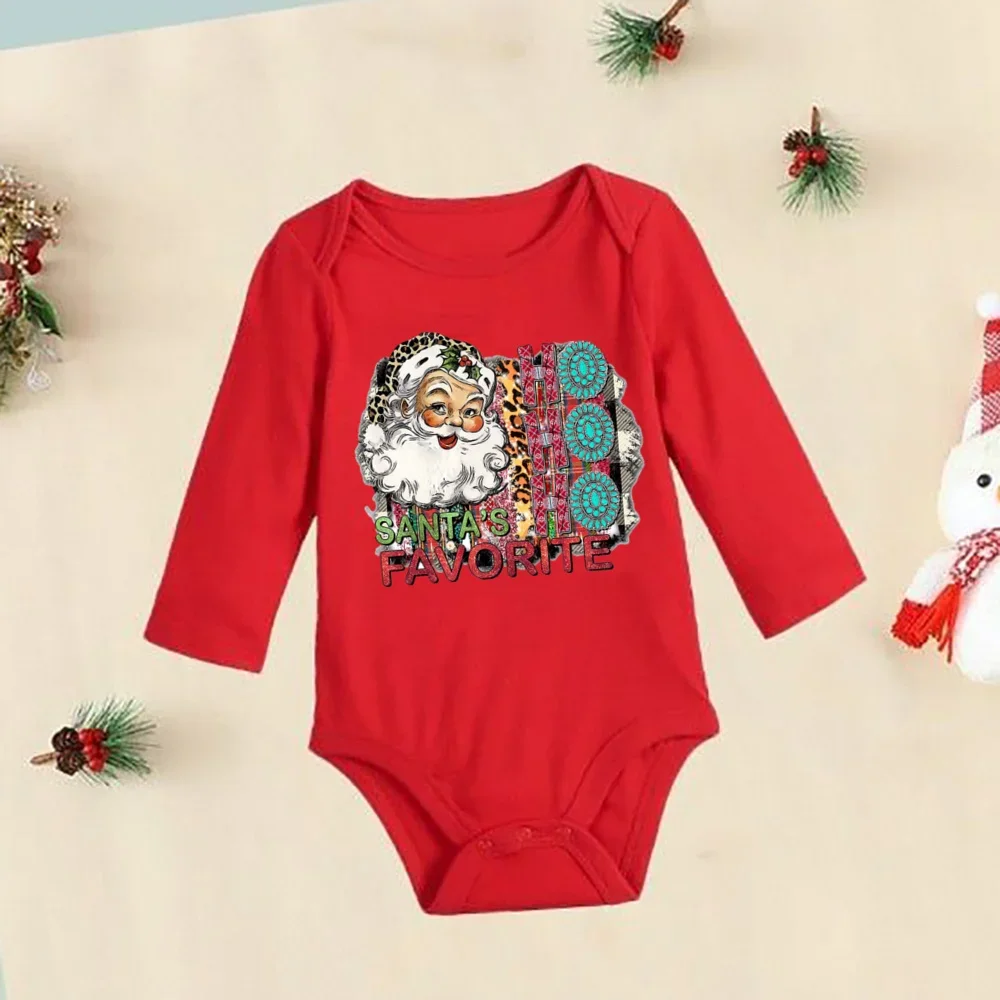 Lovely Baby Boy My First Christmas Romper Santa Reindeer Christmas New Year Clothes Boy Girl Red Jumpsuit Infant Playsuit Outfit