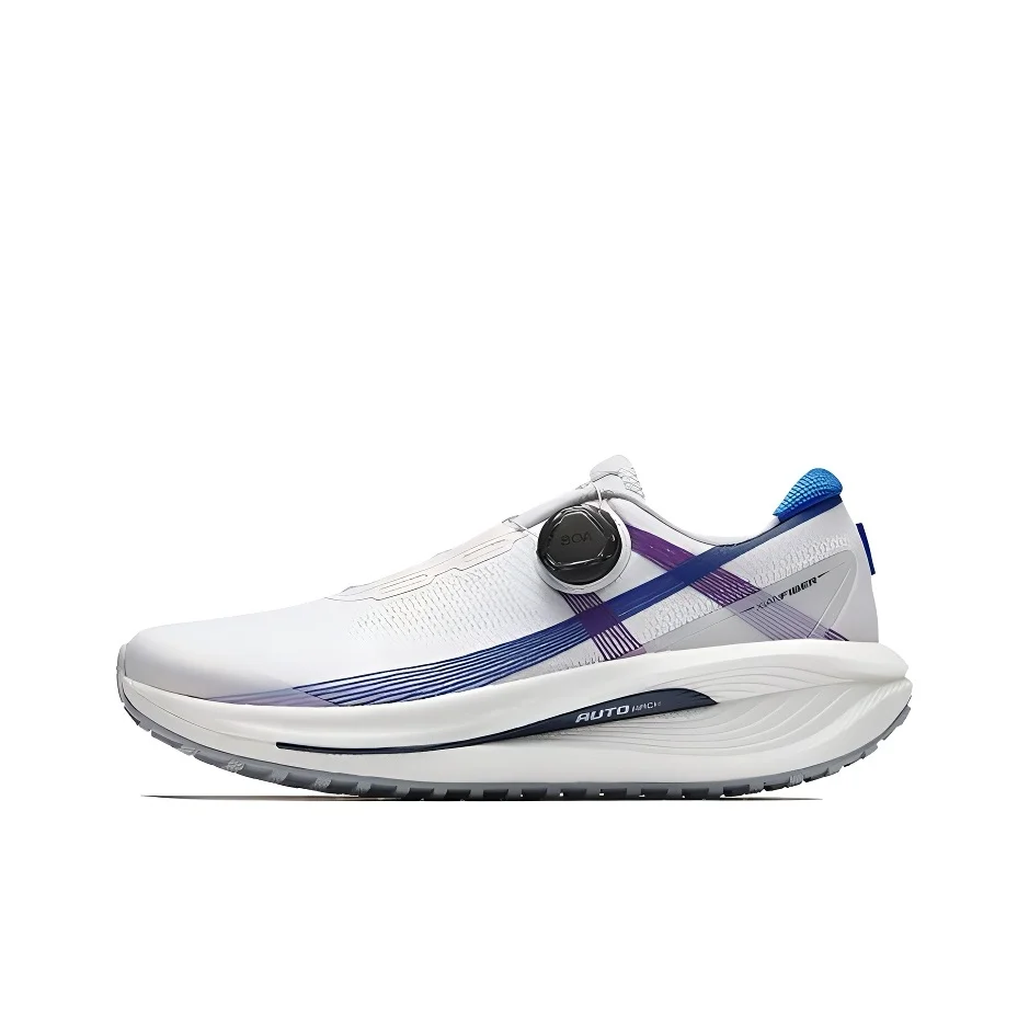 Anta Champion All Weather Collection Cushioning Abrasion Resistant Low top Running Shoes Women's White Blue 122445542AS-2