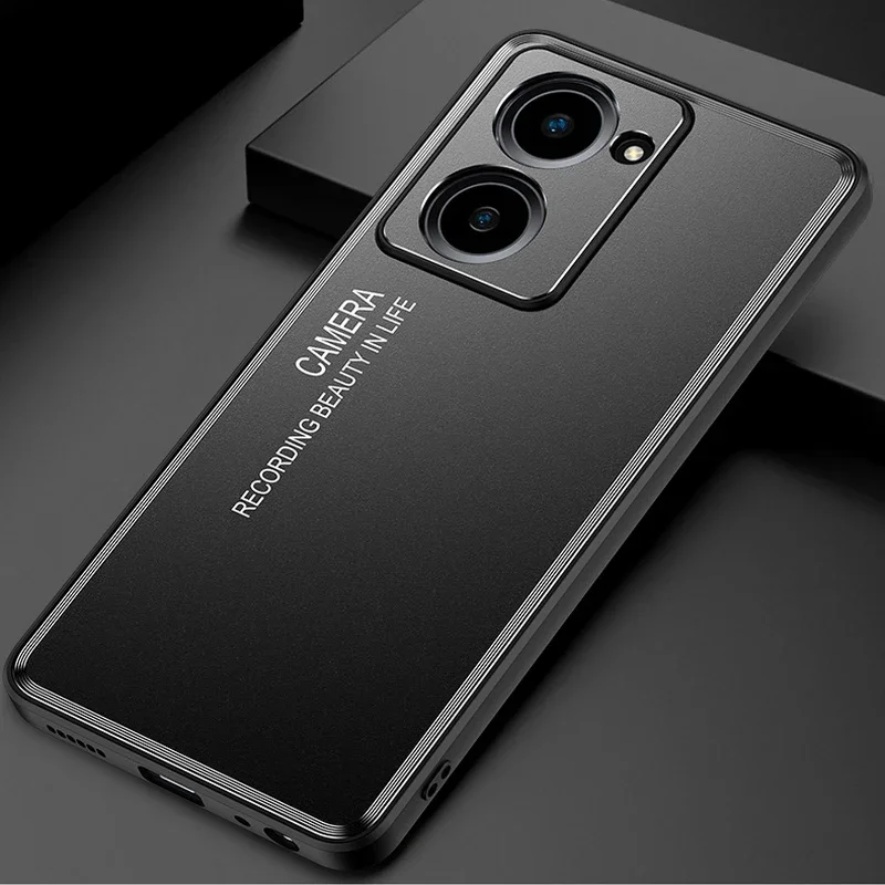 Sandblasted Back Plate Phone Case Shell for Vivo Y27S Y27 Y77 Y78 Y36 5G 4G Metal Camera Protect Back Cover Protective Cover