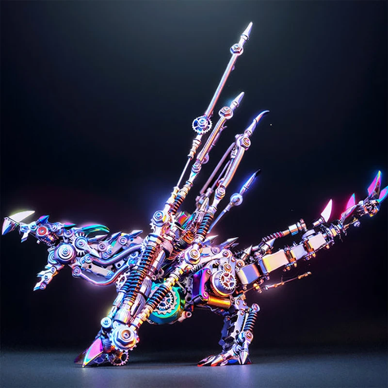 Intelligentiële DragonMechanical Toy 1390+PCS Kleurrijke 3D Metalen DIY Decoratie Montage Decoratie Mechanische Puzzel Speelgoed Cadeau