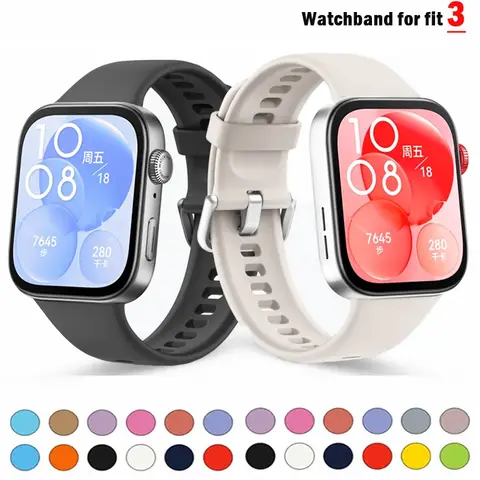 Sportowy pasek do zegarka Huawei Watch FIT 3, pasek do smartwatcha, silikonowy, oficjalny pasek 1:1 correa do zegarka Huawei fit3 2024, akcesoria do paska