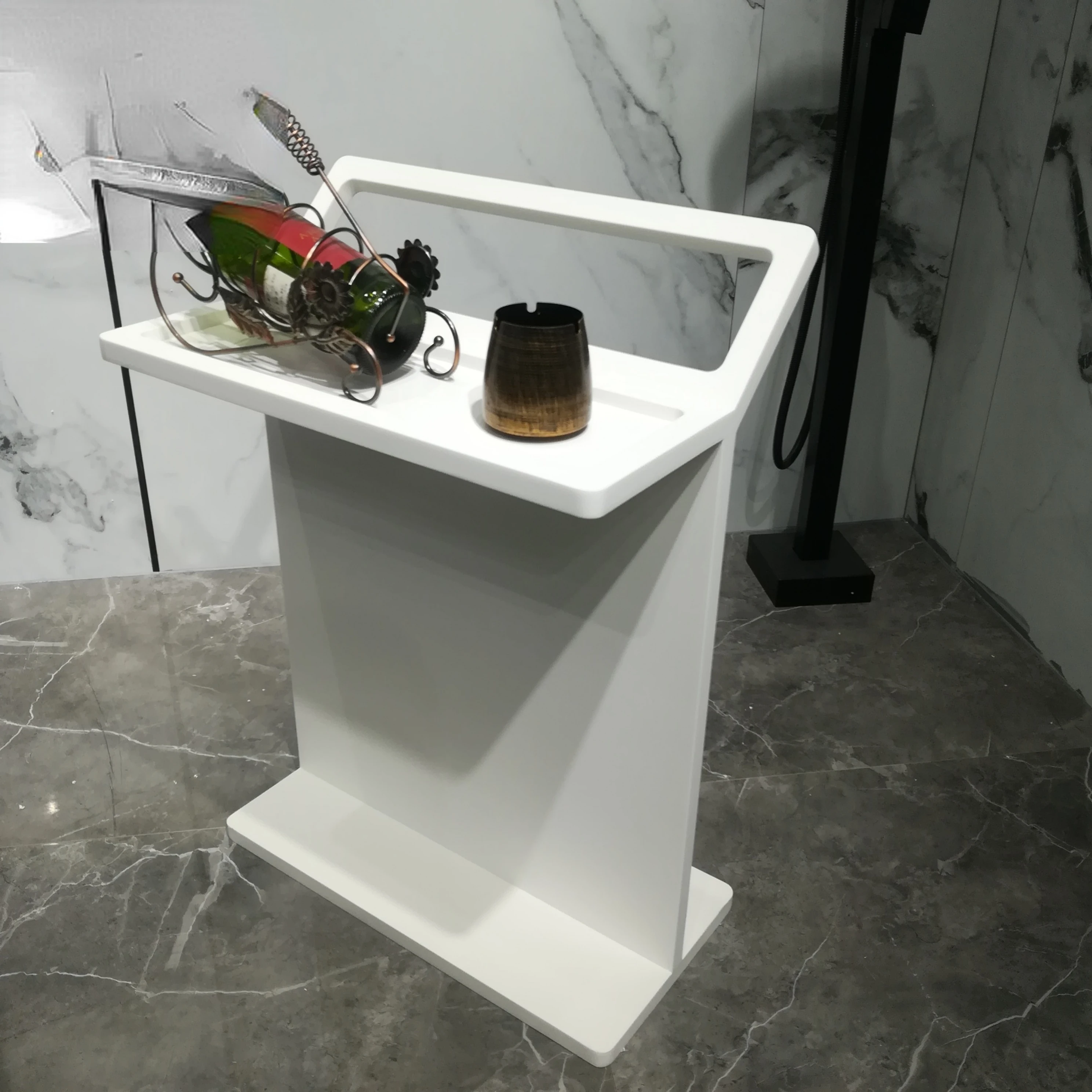 

solid surface stone modified acrylic resin storage stool shelf