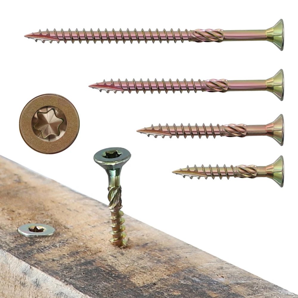 

Self Tapping 100 PCS Binding Deck Hardware Metal Woodworking Supplies Screws T25 Screws Fastener