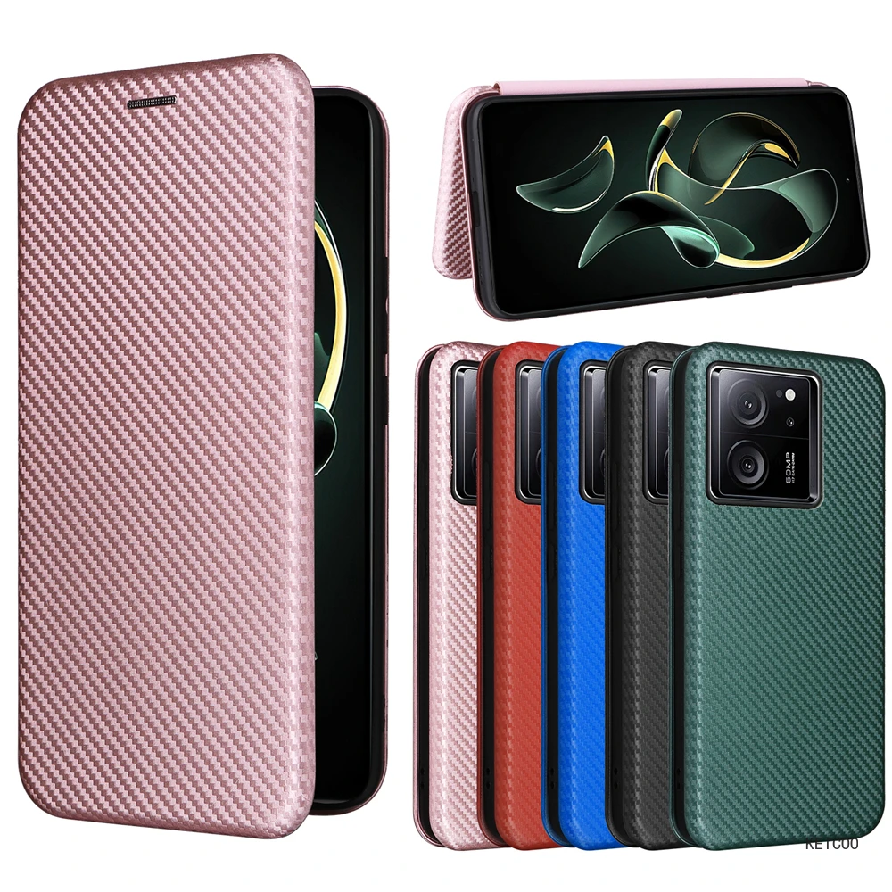 Carbon fiber phone case For Xiaomi Redmi K60 k50 K40S 10S Gaming Ultra Pro 5G flip covers Ring buckle frame protective shell