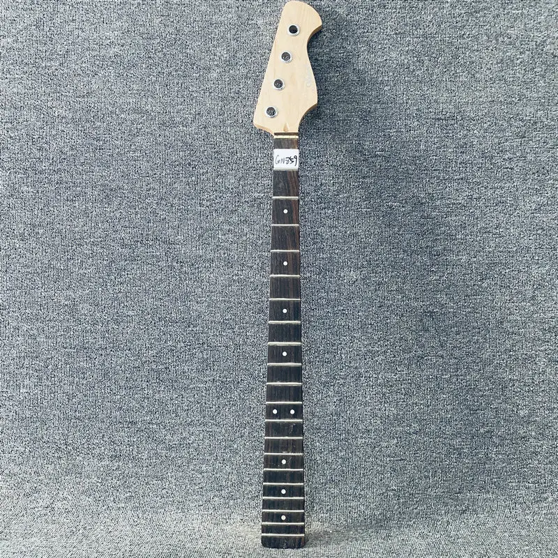 GN859 Unfinished 4 String Electric Bass Genuine Artist Authoried Maple with Rosewood 20 Frets Unfinished Bass Neck DIY Part