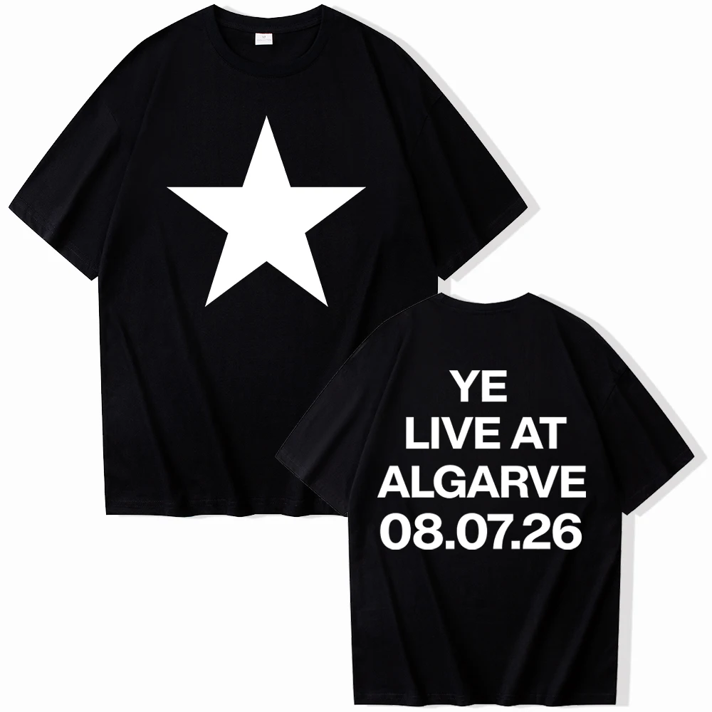Kanye West Live in Algarve T-shirt Men Women Harajuku Streetwear Short Sleeve Y2k Shirt